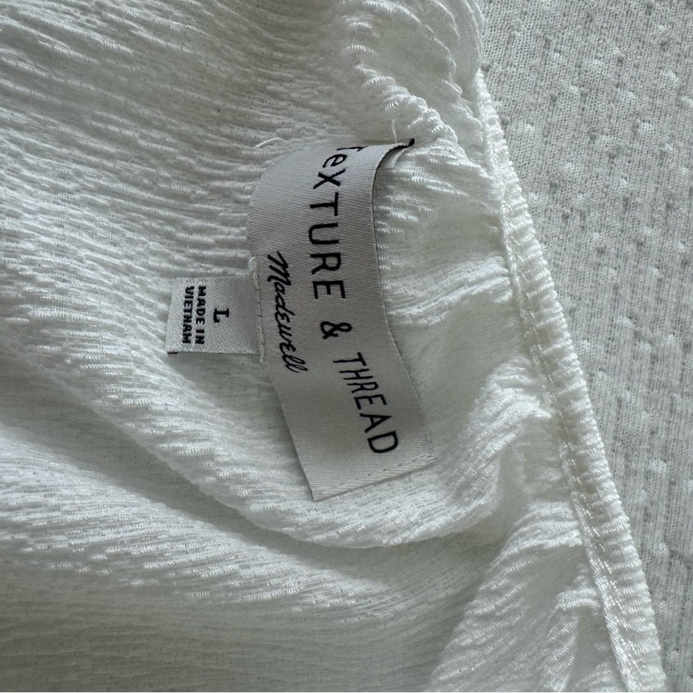 Madewell White Blouse with Gathered Neckline - Picture 5 of 6